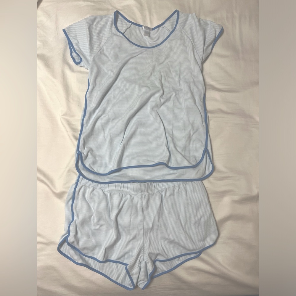 Lake Pajamas-Blue and white striped